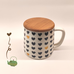 Taza con Tapa de Bambú Heart of Gold