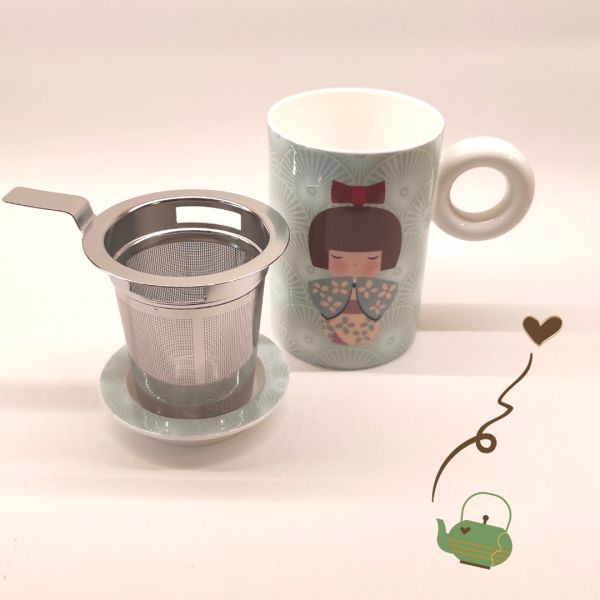 Taza Infusora de Porcelana Hitobito - Imagen 9