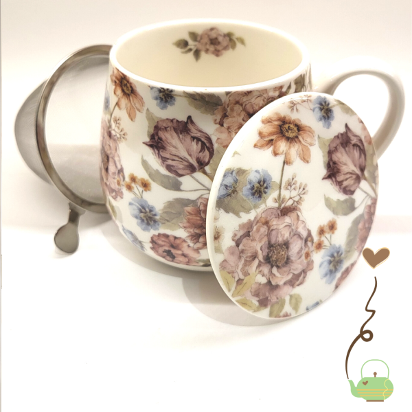 Taza Infusora "Pastel Flowers" 350 ml - Imagen 2