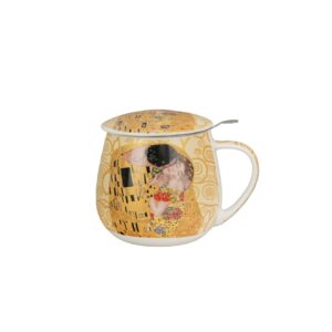 Taza Infusora El Beso by Klimt ecrù